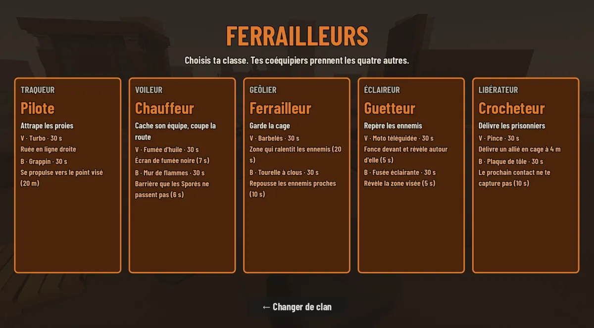 Choix de la classe